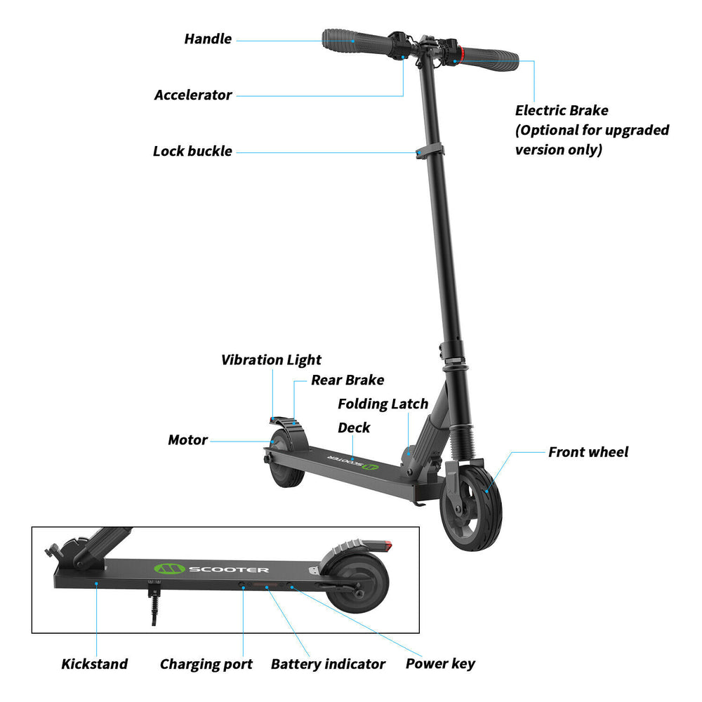 S1 Kids - Lightweight foldable Electric Scooter in Green